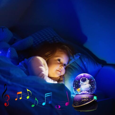 Astronaut Snow Globes for Kids,80MM Musical Glitter Snow Globe to Take Children to Explore The Vast Starry Sky, Astronaut Toys Birthday Gifts for Boys and Girls, Space Decoration in Kuwait
