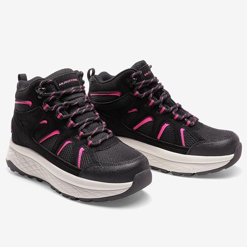 ANJOUFEMME أحذية التنزه النساء مقاوم للماء خفيفة الوزن في الهواء الطلق الرحلات التخييم درب أسود أحذية التنزه الشتاء Ankel أحذية التنزه in Kuwait