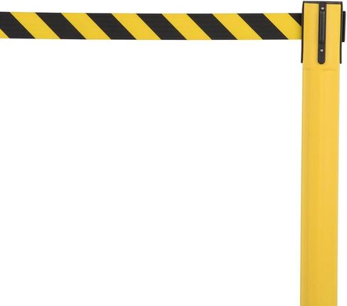 US Weight Crowd Control barriers- Sentry Stanchion with Retractable Belt Barrier– Easy Connect Assembly (2-Pack) Crowd Control Stanchions - Chevron Yellow/Black in Saudi Arabia