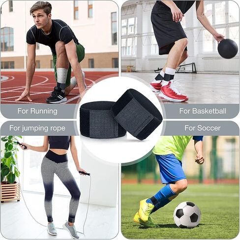 4pcs Soccer Shin Guard Straps 12x2 Black Adjustable Nylon Elastic Sports Strap Non-Crash Sports Bandage in Saudi Arabia