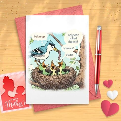 Funny Mother's Day Greeting Card (8.5 x 11 Inch) - Jumbo Comic, Cartoon Humor for Mom - Picky Eaters [01660] in Saudi Arabia