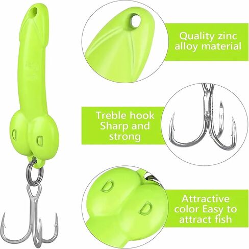 Fishing Lures Gag Gift for Men, White Elephant Gift Father's Day Angler Fishermen Metal Luminous Long Casting Sequin Spoons Lures for Bass in Saudi Arabia