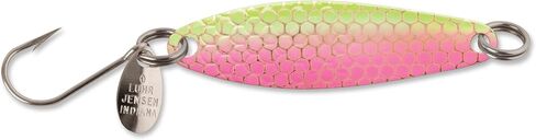 Luhr Jensen 1 Needlefish Spoon, Pink Hot Scale UV (Brass Back) in Saudi Arabia