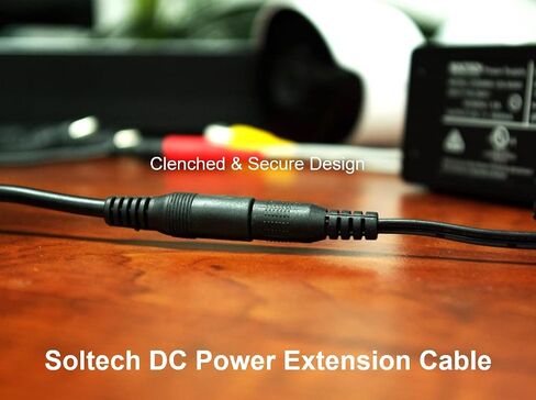 [20AWG] 20ft DC Power Extension Cable Cord for 12V AC DC Power Supply Adapter, CCTV Security Camera, DVR, NVR, LED Light Strips, 12V Home Appliances and More, 5.5 x 2.1mm in Saudi Arabia