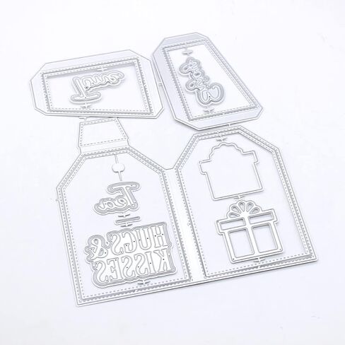 KSCRAFT Teabag Holder Tag Metal Cutting Dies Stencils for DIY Scrapbooking Decorative Embossing DIY Paper Card in Saudi Arabia
