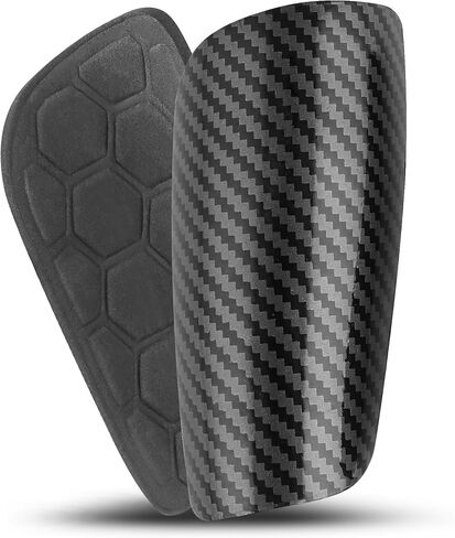 SAGA Mini shin Guards Carbon Print Unbreakable shin Guards Soccer Kids Lightweight Soccer Shin Guards Youth, & Adults | Vibrant Colors, & Durable shin Guards Youth in Saudi Arabia