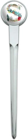 Letter S Floral Monogram Initial Classic Chrome Plated Metal Envelope Letter Opener Slitter in Saudi Arabia