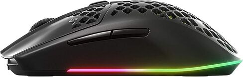 SteelSeries Aerox 3 Wireless - ماوس ألعاب خفيف للغاية - مستشعر بصري TrueMove Air 18,000 CPI - تصميم مقاوم للماء خفيف الوزن للغاية - عمر البطارية 200 ساعة (متجدد) in Saudi Arabia