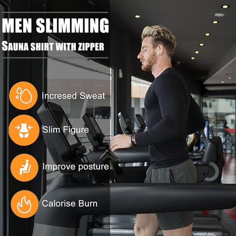 Sauna Suit Shirt for Men Weight Loss Sweat Waist Trainer Vest Workout Compression Tank Top in Saudi Arabia