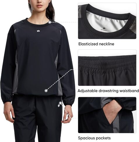 HOTSUIT Sauna Suit Women Durable Gym Exercise Workout Sauna Jacket Pants Sweat Suits in Saudi Arabia