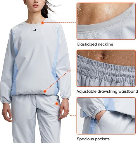 HOTSUIT Sauna Suit Women Durable Gym Exercise Workout Sauna Jacket Pants Sweat Suits in Kuwait