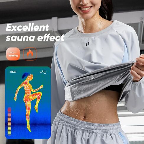 HOTSUIT Sauna Suit Women Durable Gym Exercise Workout Sauna Jacket Pants Sweat Suits in Kuwait