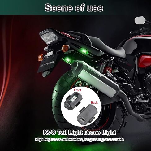 4 قطع LED 3 ألوان أضواء ستروب بدون طيار، 3 أوضاع إضاءة قابلة للشحن ومضادة للتصادمات، ضوء تحذير وامض مقاوم للماء للدراجات النارية بدون طيار والشاحنات والسيارات والدراجات (مع كابل شحن) in Saudi Arabia