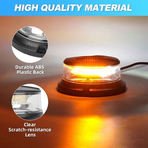 SUPAREE LED منارة ستروب أضواء للشاحنات الطوارئ سقف أعلى ستروب ضوء للمركبات، LED تحذير منارة أضواء وامضة للبناء سيارات شاحنات ATV UTV (العنبر / أبيض) in Kuwait