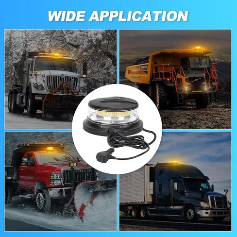 SUPAREE LED منارة ستروب أضواء للشاحنات الطوارئ سقف أعلى ستروب ضوء للمركبات، LED تحذير منارة أضواء وامضة للبناء سيارات شاحنات ATV UTV (العنبر / أبيض) in Kuwait