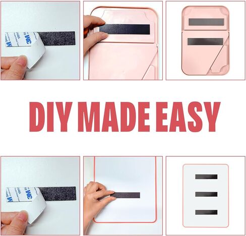 Belle&Beau Locker Accessories Back to School Supplies Kit 22 PCS Locker Organizer School Decorations for Girls Include Whiteboard, Mirror, Pen Holder, Markers, Round Magnets, Magnetic Strips, Pink in Kuwait