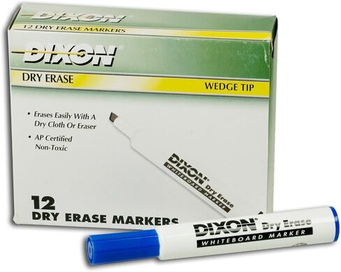 DIXON Dry Erase Markers, Wedge Tip, Pack of 4 Assorted Colors (92140) in Saudi Arabia