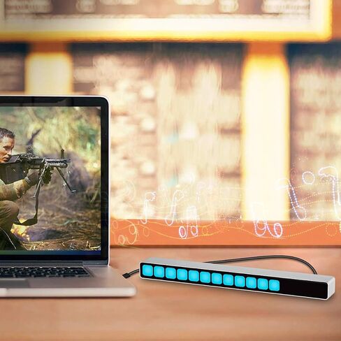 Nobsound 16-bit MIC Voice Sound Control Music Level Audio Spectrum Indicator Blue Light LED Display Microphone Signal Acquisition USB5V Aluminum Case in Saudi Arabia