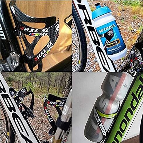 قفص زجاجة الكربون RXL SL قفص زجاجة من ألياف الكربون من الكربون MTB دراجة الطريق دراجة زجاجة ماء حامل سوبر ضوء 3K قفص الكربون اللامع (أحمر) in Kuwait