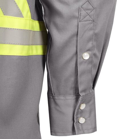 قمصان TICOMELA FR للرجال عالية الوضوح/Hi Vis مقاومة للهب/قميص مقاوم للحريق 6.5oz قمصان لحام رجالية in Saudi Arabia
