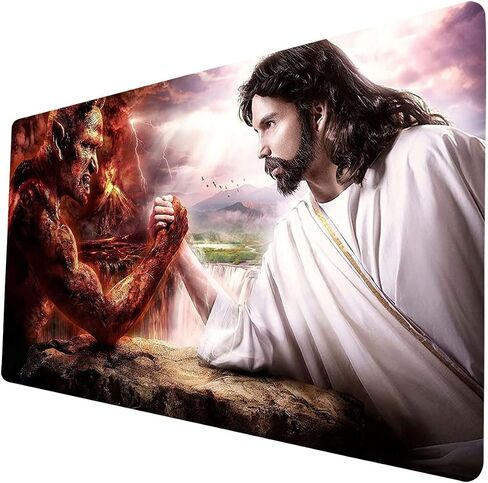 MTG Playmat, Game Mat 24 x 14 inches for MTG DTCG CCG RPG Trading Card Inked Game Playmats Smooth Rubber Surface Battle Game in Kuwait