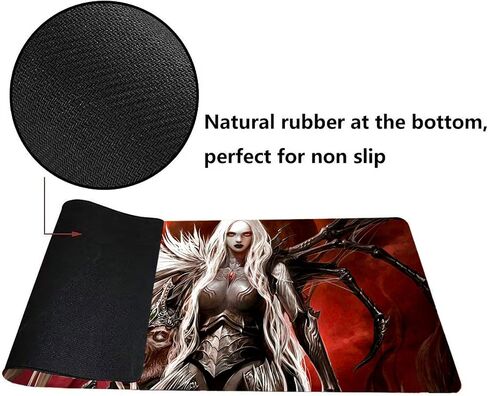 MTG Playmat, Game Mat 24 x 14 inches for MTG DTCG CCG RPG Trading Card Inked Game Playmats Smooth Rubber Surface Battle Game in Kuwait