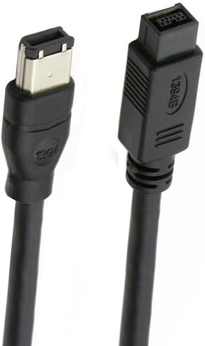 CREATOR FireWire 800 إلى 400 9 دبوس إلى 6 دبوس كابل 6FT، IEEE 1394b FireWire 800 9p إلى 6p سلك التقاط 1.8 متر in Kuwait