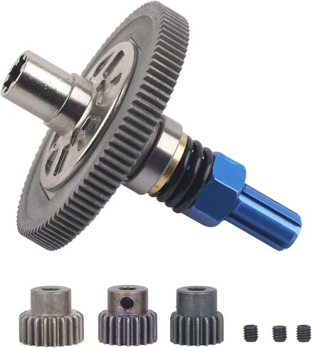 RC Car Gear Set, Differential Pinions Gear Slipper Gear Set Differential Upgrade Parts Metal Gear Assembly for Arrma Senton 1/10 for Granite (Blue) Arrma in Kuwait
