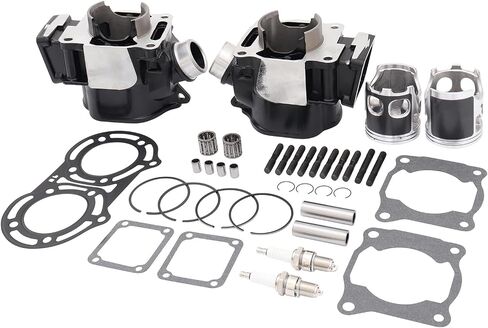 64mm Bore 347CC Cylinder Head Piston Gasket Top End Kit Fit for Yamaha Banshee 350 1987 1988 1989 1990 1991 – 2001 2002 2003 2004 2005 2006 in Saudi Arabia