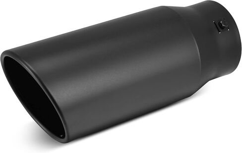 طرف عادم AUTOSAVER88 مقاس 2.5-3.5 بوصة، مدخل 2.5 بوصة - 3.5 بوصة، مخرج 5 بوصة، طرف عادم مسحوق أسود طويل 12 بوصة مع مسامير ومحولات تناسب 2.5 بوصة/2.75 بوصة/3.0 بوصة/3.5 بوصة لأنبوب عادم القطر الخارجي، مثبت بمسمار in Saudi Arabia
