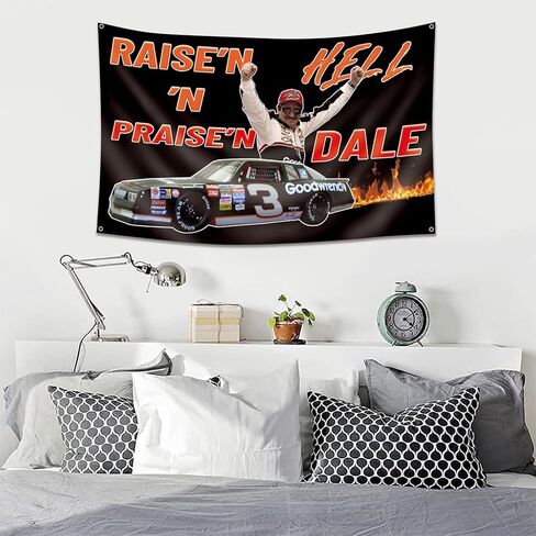 علم سباق Dale Earnhardt مقاس 3 × 5 أقدام نسيج مضحك لغرفة النوم وغرفة المعيشة وديكور الحائط في الكلية in Kuwait