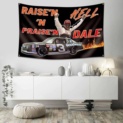 علم سباق Dale Earnhardt مقاس 3 × 5 أقدام نسيج مضحك لغرفة النوم وغرفة المعيشة وديكور الحائط في الكلية in Kuwait