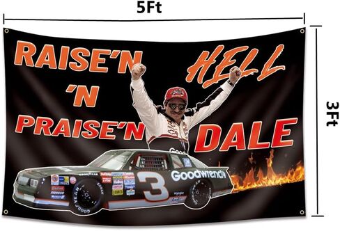علم سباق Dale Earnhardt مقاس 3 × 5 أقدام نسيج مضحك لغرفة النوم وغرفة المعيشة وديكور الحائط في الكلية in Kuwait