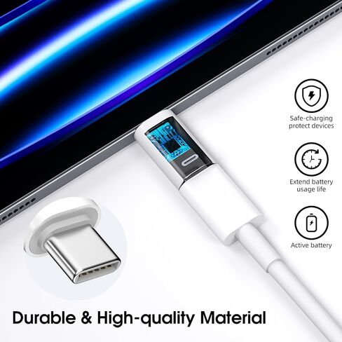 FONKEN لمحول لايتنينج أنثى إلى USB C ذكر (3 عبوات) لمحول شاحن لايتنينج إلى نوع C لشحن ونقل البيانات لهاتف iPhone 15/15 Pro/15 Pro Max/15 Plus، iPad Air، وليس للصوت/OTG-أبيض in Saudi Arabia