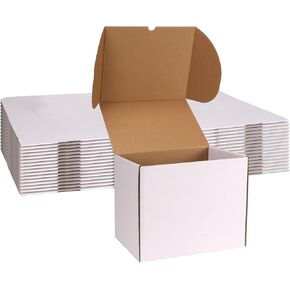 ZBEIVAN 7x5x4 White Shipping Boxes Set of 50, Corrugated Cardboard Mailer Boxes for Packaging Small Business Mailing Gifts in Kuwait