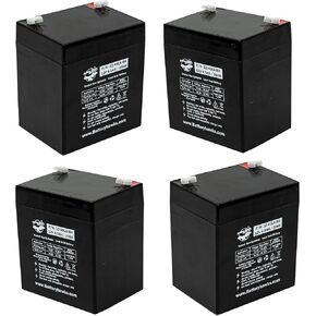(4 حزمة) SLA1240 DG124 GC1240 LCU125P1 EXT800 SLA1250 بطارية 12V4.5AH 12V 4.5AH SLA مختومة بطارية حمض الرصاص in Kuwait