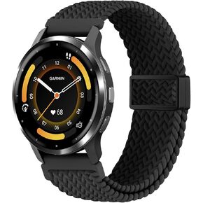 مجدول مغناطيسي 22 مم متوافق مع سوار ساعة Garmin Venu 3/Venu 4 45 مم/Venu 2/Vivoactive 4، حزام رياضي من النايلون قابل للتعديل لـ Forerunner 570-47 مم/265/255 للنساء والرجال (مُحسّن) in Kuwait