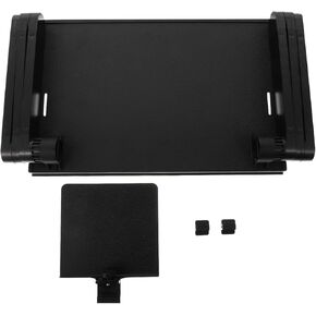 HOMSFOU Adjustable Aluminum Alloy Laptop Stand Cooling Computer Holder Portable Notebook Desk Riser for Office and Bed Use with Mouse Pad – Black in Kuwait
