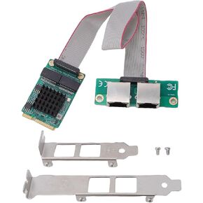 محول fosa Mini PCIe Gigabit Ethernet، بطاقة شبكة مزدوجة المنفذ مع واجهات RJ45 لأجهزة الكمبيوتر الصناعية وأجهزة الكمبيوتر ذات اللوحة الواحدة in Kuwait