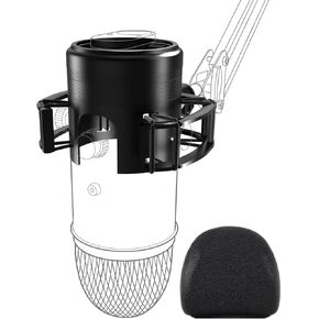 مرشح البوب ​​لميكروفون Etour لـ Blue Yeti، [مشابك معقوفة مصممة خصيصًا لميكروفون Yeti] ميكروفون احترافي مزدوج الطبقات لشاشة الرياح التي تعمل على ترشيح التسجيل غير المرغوب فيه وضوضاء الخلفية in Kuwait