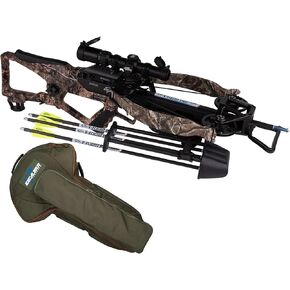 Excalibur Hybrid X Accurate High-Output CeaseFire Archery Hunting Crossbow - Overwatch Scope w/Rings, 4 Arrows with 100Gr & 150Gr Field Points, Rebolt Quiver Included in Kuwait