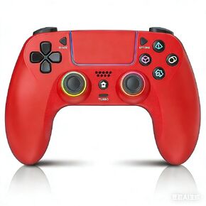 GUOC LED Wireless Controller for PS5 with Hall Effect Joystick and Trigger,4 Macron Boutton Extended Grip Controller Compatible with PS5 Pro/Slim/PC/MAC/IOS/Android, Dual Vibration, Remap/Turbo Function, 3.5mm Audio Jack（Red） in Kuwait