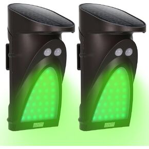 2-Pack Solar Deer Feeder Lights, Dual-Zone Motion Activated Hog Hunting Lights with Frosted Green LED, Shadow-Free Pre-Trigger PIR Sensor,120° Wide Vision, Heavy Duty 4000mAh Varmint Scouting Light in Kuwait
