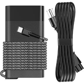 شاحن كمبيوتر محمول USB C بقوة 65 وات من النوع C متوافق مع HP Envy X360 وSpectre x360 وElitebook وPavilion وElite x2 وOmniBook وProBook وZbook - محول تيار متردد نحيف للسفر in Kuwait