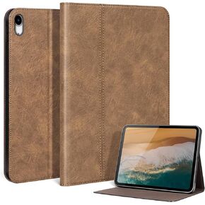 حافظة جلدية أصلية لجهاز Ipad (A16) الجيل الحادي عشر مقاس 11 بوصة 2025 وجهاز iPad الجيل العاشر مقاس 10.9 بوصة 2022 غطاء حماية مع خاصية النوم/الاستيقاظ التلقائي. بني داكن in Kuwait