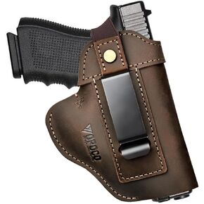 حافظة جلدية IWB/OWB لـ Glock 23/26/42/43/43X، Taurus G2/G2C/G3C، حافظة مسدس مخفية تناسب Sig P365 P320 Springfield M&P 9mm Shield حافظة جلدية عالمية لمعظم المسدسات in Kuwait