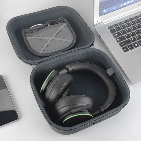 Linkidea Headphones Carrying Case Compatible with Corsair HS55, HyperX Cloud III, Logitech G435 Case, Replacement Protective Hard Shell Travel Bag with Cable, Charger Storage (Grey) in Kuwait