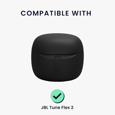 kwmobile Silicone Carry Case for JBL Tune Flex 2 Case - Embossed Soft Rubber Pouch - Cover Embossed Pattern in Kuwait