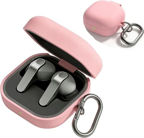 حافظة لهاتف Samsung Galaxy Buds 4/ Galaxy Buds 4 Pro (2026)، غطاء سماعة أذن بلوتوث من السيليكون المقاوم للصدمات مع حلقة تسلق، شحن لاسلكي (أسود) in Kuwait