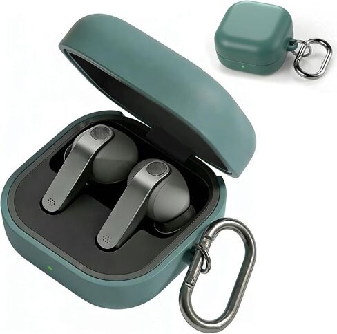 حافظة لهاتف Samsung Galaxy Buds 4/ Galaxy Buds 4 Pro (2026)، غطاء سماعة أذن بلوتوث من السيليكون المقاوم للصدمات مع حلقة تسلق، شحن لاسلكي (أسود) in Kuwait